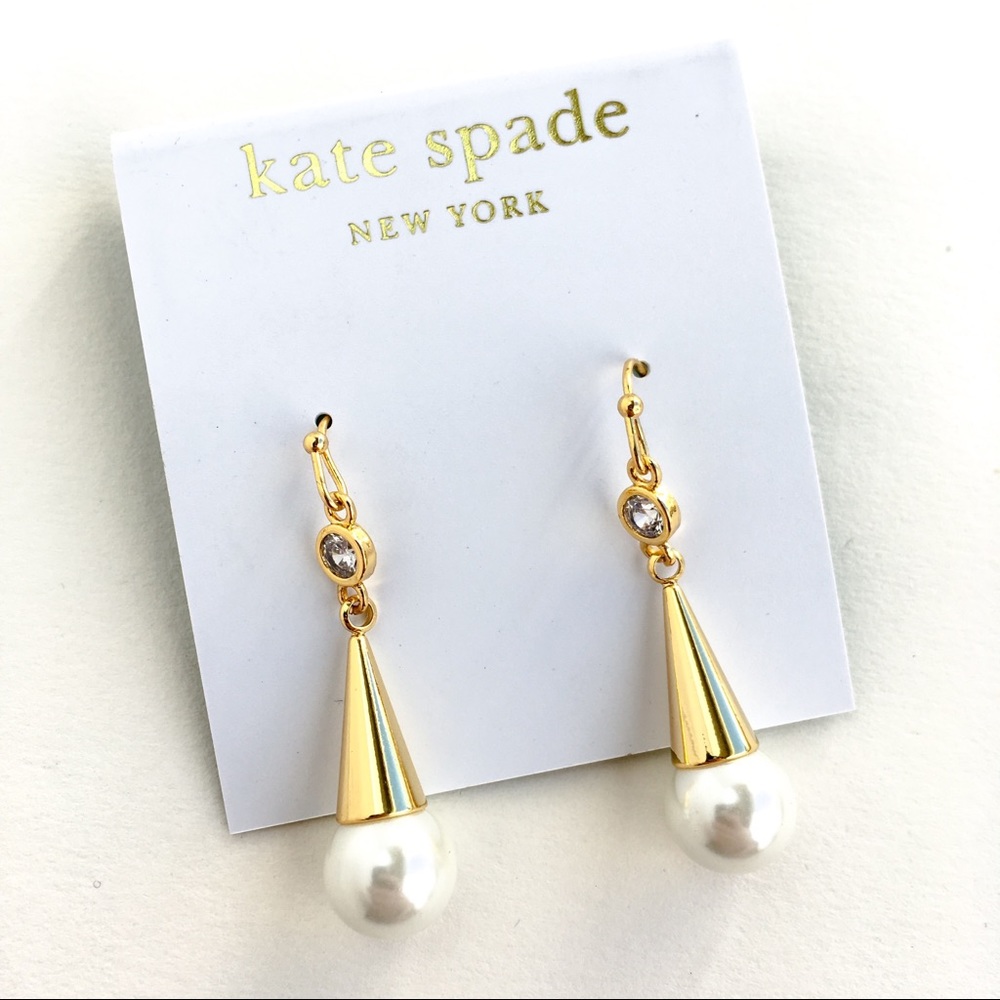 Kate spade cone pearl earrings